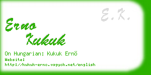 erno kukuk business card